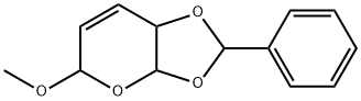 3a,7a-ジヒドロ-5-メトキシ-2-フェニル-5H-1,3-ジオキソロ[4,5-b]ピラン 化学構造式