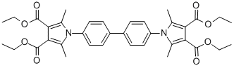 TETRAETHYL 1,1'-(1,1'-BIPHENYL-4,4'-DIYL)BIS(2,5-DIMETHYL-1 H-PYRROLE-3,4-DICARBOXYLATE) Structure