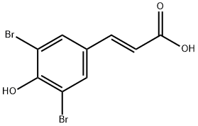(2E)-3-(3,5-二溴-4-羟基苯基)-2-丙烯酸, 56926-78-4, 结构式