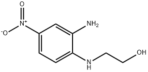 2-[(2-アミノ-4-ニトロフェニル)アミノ]エタノール 化学構造式