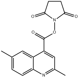 2,6-Dimethyl-4-quinolinecarboxylic acid N-hydroxysuccinimide ester Structure