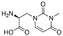 1(2H)-Pyrimidinepropanoic acid, alpha-amino-3,4-dihydro-3-methyl-2,4-dioxo-, (alphaS)- (9CI) Structure