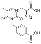 (AS)-ALPHA-AMINO-3-[(4-CARBOXYPHENYL)METHYL]-3,4-DIHYDRO-5-IODO-2,4-DIOXO-1(2H)-PYRIMIDINEPROPANOIC ACID, 569371-10-4, 结构式