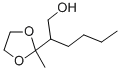 2-(2-Methyl-1,3-dioxolan-2-yl)-1-hexanol Struktur