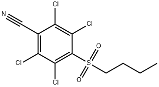 4-ブチルスルホニル-2,3,5,6-テトラクロロベンゾニトリル 化学構造式