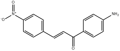1-(4-アミノフェニル)-3-(4-ニトロフェニル)-2-プロペン-1-オン 化学構造式