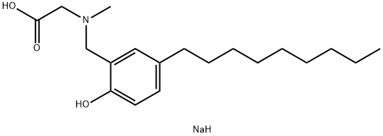 N-(2-ヒドロキシ-5-ノニルベンジル)-N-メチルグリシンナトリウム 化学構造式