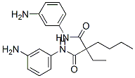 N,N'-ビス(m-アミノフェニル)-2-ブチル-2-エチルマロンアミド 化学構造式