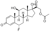 6alpha-Fluoroprednisolone acetate Struktur