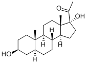 3-beta,17-alpha-dihydroxy-5-alpha-pregnan-20-one Struktur