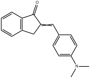 2-[4-(ジメチルアミノ)ベンジリデン]インダン-1-オン 化学構造式