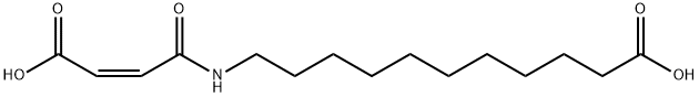 N-(10-カルボキシデカンイル)マレアミデイン酸 化学構造式