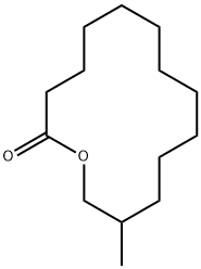 13-メチル-1-オキサシクロテトラデカン-2-オン 化学構造式