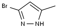 3-ブロモ-5-メチル-1H-ピラゾール 化学構造式