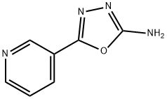 5-(3-ピリジル)-1,3,4-オキサジアゾール-2-アミン 化学構造式