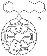 [6,6]-フェニル-C61-酪酸ブチル 化学構造式