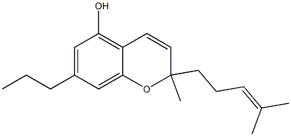 (+)-2-METHYL-2-(4-METHYL-3-PENTENYL)-7-PROPYL-2H-1-BENZOPYRAN-5-OL, 57130-04-8, 结构式