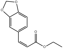 (Z)-3-(1,3-ベンゾジオキソール-5-イル)プロペン酸エチル 化学構造式
