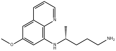 N-[(R)-4-アミノ-1-メチルブチル]-6-メトキシ-8-キノリンアミン 化学構造式