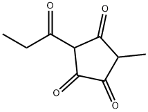 3-Methyl-5-propionyl-1,2,4-cyclopentanetrione Structure