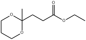 2-メチル-1,3-ジオキサン-2-プロピオン酸エチル 化学構造式