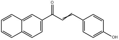 2-[3-(4-HYDROXYPHENYL)ACRYLOYL]NAPHTHALENE Struktur