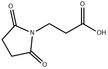 3-(2,5-ジオキソピロリジン-1-イル)プロパン酸 化学構造式