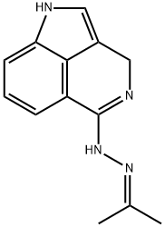 3,4-ジヒドロピロロ[4,3,2-de]イソキノリン-5(1H)-オン(1-メチルエチリデン)ヒドラゾン 化学構造式