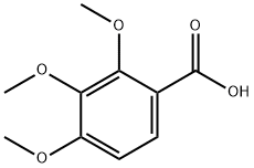 2,3,4-トリメトキシ安息香酸 化学構造式