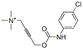 4-(4-chlorophenylcarbamoyloxy)-2-butynyl-trimethylammonium Structure