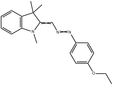 2-[[(4-エトキシフェニル)アゾ]メチレン]-2,3-ジヒドロ-1,3,3-トリメチル-1H-インドール 化学構造式