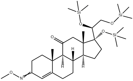 (20S)-3-(Methoxyimino)-17,20,21-tris(trimethylsiloxy)pregn-4-en-11-one Structure