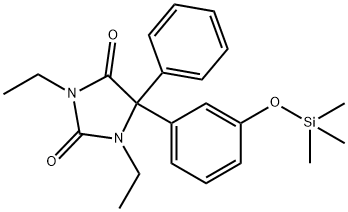 1,3-Diethyl-5-phenyl-5-[3-(trimethylsiloxy)phenyl]-2,4-imidazolidinedione Structure