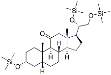 Pregnan-11-one, 3,20,21-tris[(trimethylsilyl)oxy]-, (3alpha,5beta,20S) - 结构式
