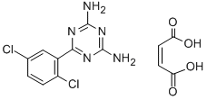 6-(2,5-Dichlorophenyl)-1,3,5-triazine-2,4-diamine maleate Structure
