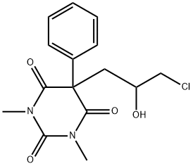 5-(3-Chloro-2-hydroxypropyl)-1,3-dimethyl-5-phenyl-2,4,6(1H,3H,5H)-pyrimidinetrione Structure