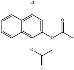 4-クロロ-1,2-ナフタレンジオールジアセタート 化学構造式