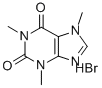 3,7-ジヒドロ-1,3,7-トリメチル-1H-プリン-2,6-ジオン·臭化水素酸塩 化学構造式
