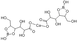 ビス[4-O,5-O-(ヒドロキシボランジイル)-D-グルコン酸]カルシウム 化学構造式