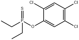 Diethylthiophosphinic acid O-(2,4,5-trichlorophenyl) ester Structure