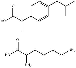 消旋布洛芬赖氨酸盐, 57469-76-8, 结构式
