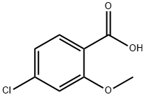 4-氯-2-甲氧基苯甲酸, 57479-70-6, 结构式