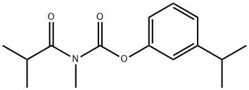 N-Methyl-N-(1-oxo-2-methylpropyl)carbamic acid 3-(1-methylethyl)phenyl ester Structure