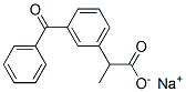 sodium 2-(3-benzoylphenyl)propionate Struktur