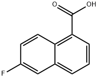 6-フルオロナフタレン-1-カルボン酸 化学構造式
