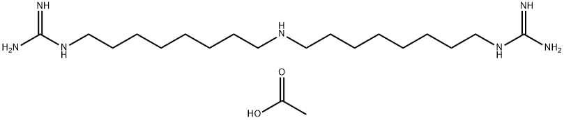 N,N'''-[イミノビス(8,1-オクタンジイル)]ビスグアニジン·3酢酸 化学構造式