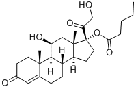 氢化可的松-17-戊酸酯 结构式