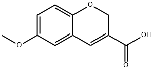 6-メトキシ-2H-クロメン-3-カルボン酸 化学構造式