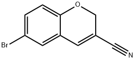 6-ブロモ-2H-1-ベンゾピラン-3-カルボニトリル 化学構造式