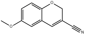 6-メトキシ-2H-1-ベンゾピラン-3-カルボニトリル 化学構造式